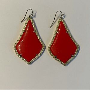 Kendra Scott Alex Red Drop Earrings